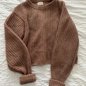 James street co tan alpaca sweater m oversized